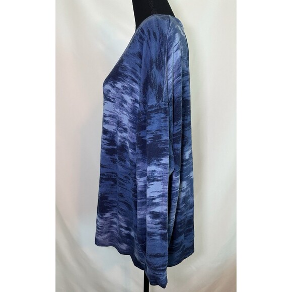 Athleta Balance Printed Pullover Sweatshirt Blue Women's Plus Size 1X‎ - Picture 2 of 11